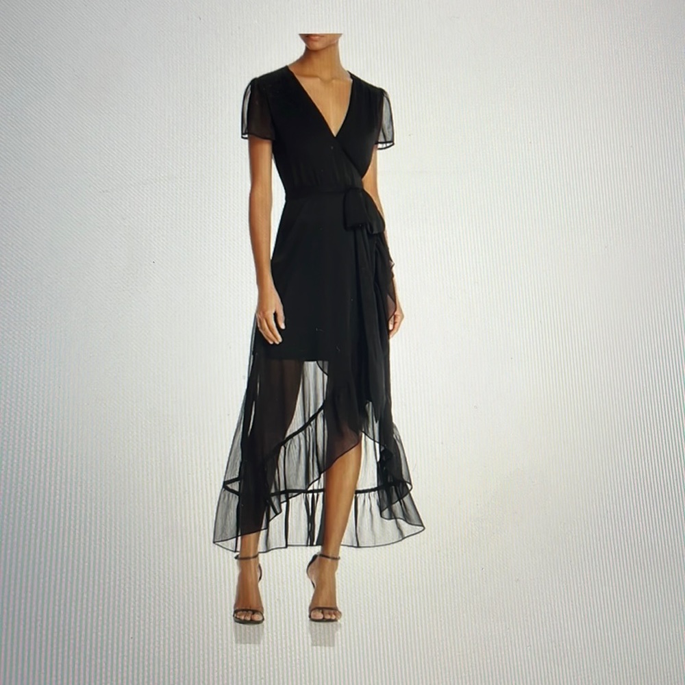 NWOT Wayf Ruffle Short Sleeve Wrap Dress